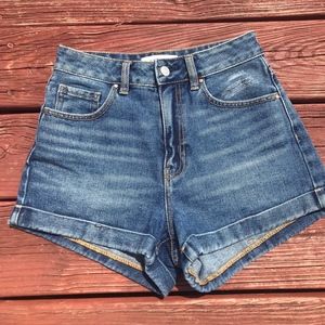 blue jean shorts